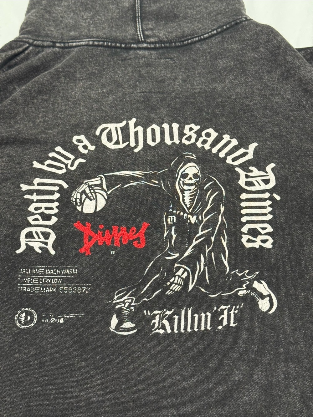 Dime “Killing it”Men's Dark Gray Hooded Sweatshirt - Picture 3 of 8
